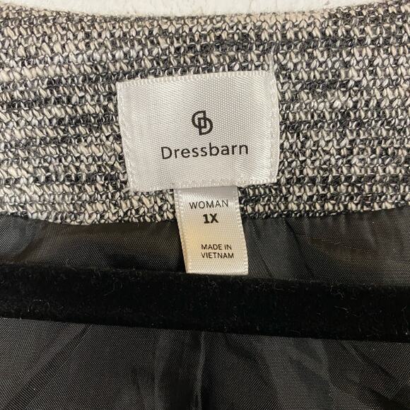 Dressbarn Gray Black One Button Dress Coat Size 1X - Picture 4 of 6